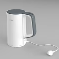 Midea White And Gray Electric Kettle As Essential Kitchen Appliance With Modern Sleek Design