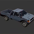 Light Blue Two Door Pickup Truck with Classic Styling and Open Bed Design