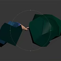 Cartoon Boy And Girl Characters Holding Hands In 3D Low Poly Style With Reflection