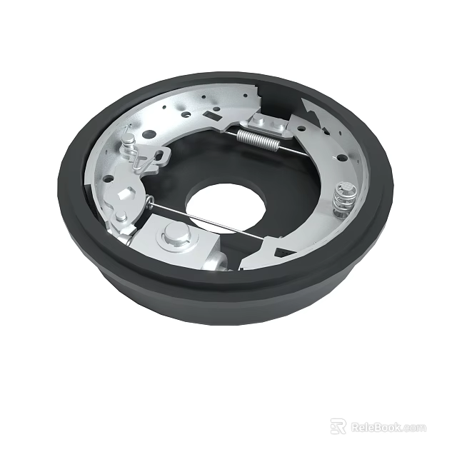 Internal Structure Of Mechanical Brake Component With Springs And Screws 3d model 