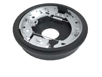 Internal Structure Of Mechanical Brake Component With Springs And Screws 3d model