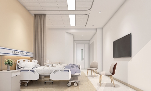 Modern Ward Two-Person Ward 3d model