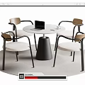 Leisure Table and Chair Negotiation Table and Chair Dining Table and Chair 3d model