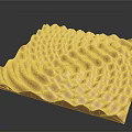 Golden Wavy Diamond Pattern Stylish Decorative Household Item for Home Use