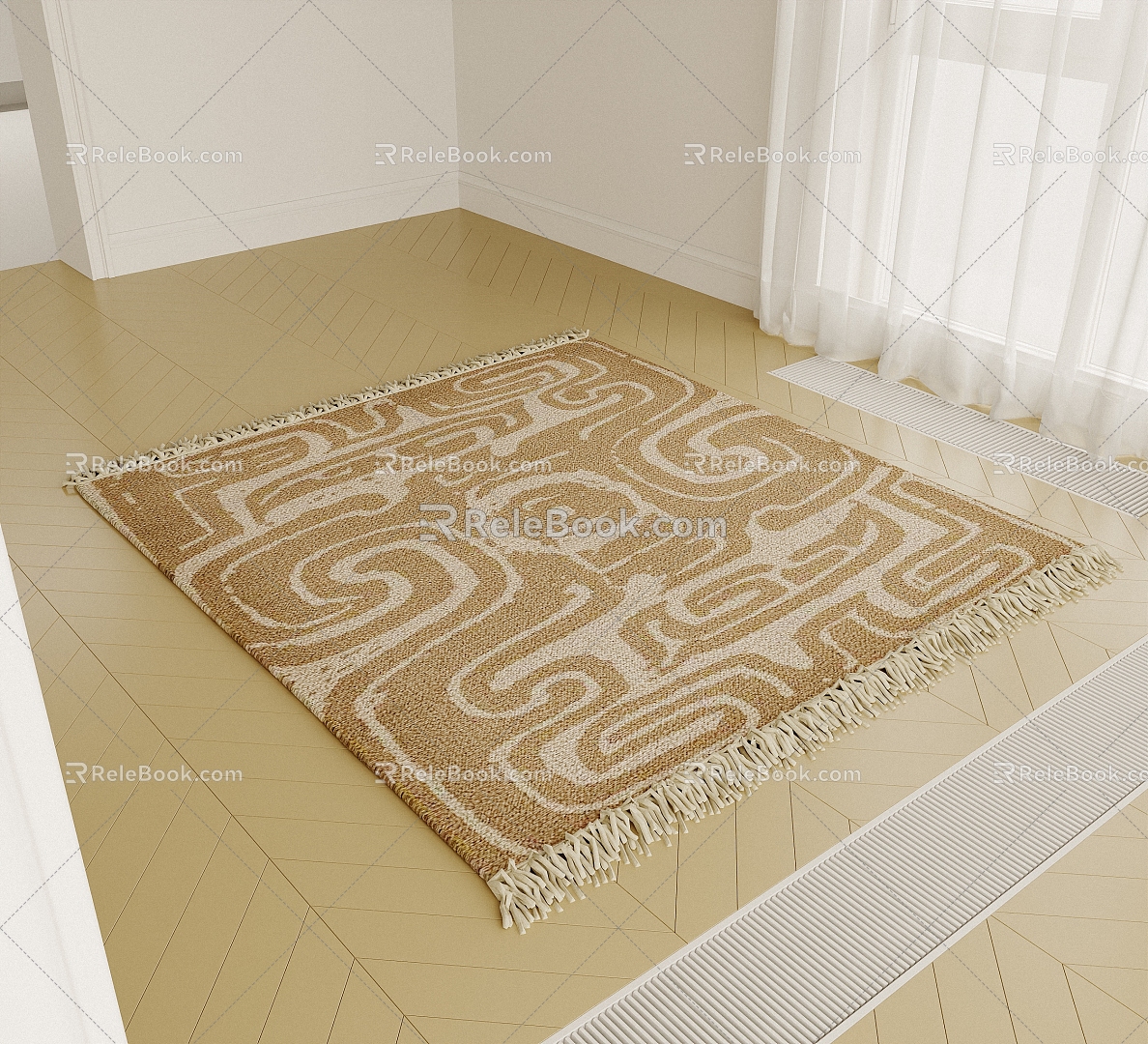 Carpet American Carpet Carpet Pattern Carpet Knitted Carpet Old Carpet Vintage Carpet Carpet 3d model