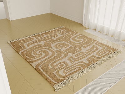 Carpet American Carpet Pattern Carpet Knitted Carpet Old Carpet Vintage Carpet 3d model