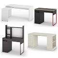 Modern Desk And Chair Sets With Drawers Shelves And Various Colors