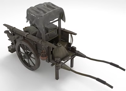 Chinese ancient freight car 3d model