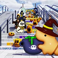 Cartoon Themed Photo Spot With Decorated Stairs Fun Characters And Escalator Area