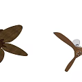 Modern Air Conditioner Fan Designs With Brown Blades And White Control Components