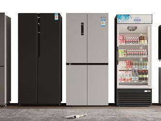 Modern Fridge Freezer 3d model