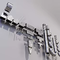 Durable Metal Public Facilities Structural Components With Various Pipes Fittings And Parts
