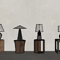 A few lamps on the ancient side of the silence 3d model