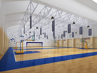 Sports Hall Basketball Court Basketball Hall 3d model