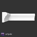 White Decorative Molding for Interior Design with Curved Shape and Smooth Surface