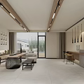 Modern Hotel Lobby Interior With Spacious Layout Reception Desk And Floor to Ceiling Windows