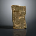Ancient Jade Carving Featuring Intricate Patterns And Traditional Design With Antique Texture 3d model