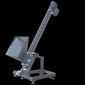 Industrial Screw Conveyor Equipment with Inclined Metal Structure and Material Handling System