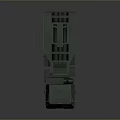 Military Green Tank With Heavy Duty Cargo Bed And Multiple Wheels