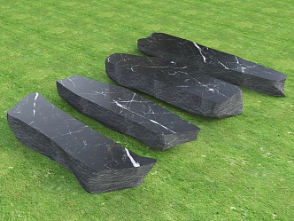 Natural Stone Bench Stone Bench Mirror Block Stone Whole Stone Landscape Bench Stone Bench 3d model