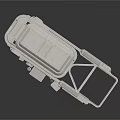 Industrial Architectural Model With Metal Frame Structure And Support Beams