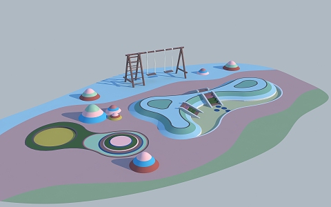 Modern play equipment 3d model