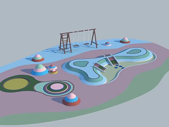 Modern play equipment 3d model