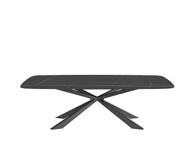Modern Black Coffee Table With X Shaped Legs And Sleek Surface Design 3d model