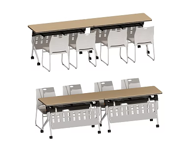 Simple Design White Office Chairs With Metal Frame And Wheels For Office Space 3d model