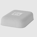 Practical Gray Knitted Textured Square Food Cover For Daily Kitchen Use