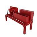 Red Industrial Mechanical Equipment With Base And Components 3d model