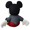 Mickey Mouse Plush Toy With Black Ears Red Bow Tie Gray Coat And Red Pants