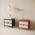 Modern bedside table bedside chandelier 3d model