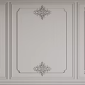 Gray Wall Panel Design With Symmetrical Ornate Carvings And Decorative Patterns 3d model