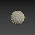 Concrete Sphere Component Placed On Textured Wall And Surface