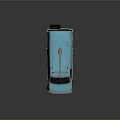 minibus minivan driverless bus school bus van box car 3d model