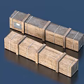 Sturdy Wooden Storage Crates With Straps For Household Items Packaging And Organization