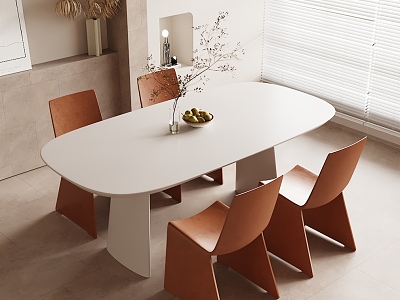 Modern Dining Table Chair Combination Dining Table Chair 3d model