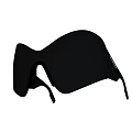 Stylish Black Jewelry Accessory With Reflective Finish And Trendy Brand Design Elements