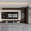 TV background wall whole house custom TV cabinet 3d model