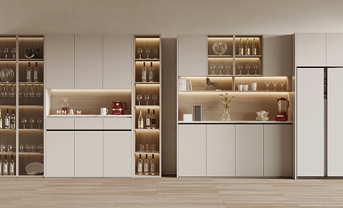 Modern Wine Cabinet Refrigerator Wine Cabinet 3d model