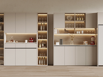 Modern Wine Cabinet Refrigerator Wine Cabinet 3d model