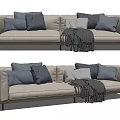 Modern Double Sofa Multi-Person Sofa Three-Person Sofa 3d model