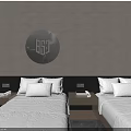 Modern Esports Hotel Guest Room With Gaming Chairs Twin Beds Desk And Recessed Lighting