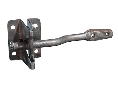 Industrial Metal Hinge Heavy Duty Construction For Mechanical Equipment Mounting Plate With Holes 3d model