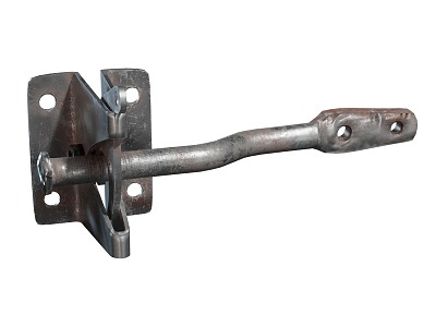 Iron door latch spring lock 3d model