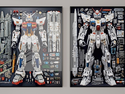 Modern Style Gundam Hanging Paintings Gundam model