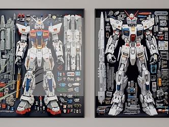 Modern Style Gundam Hanging Paintings Gundam 3d model