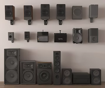 Modern wall-mounted sound floor sound stage sound 3d model