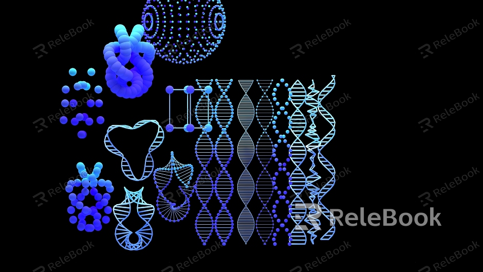 DNA molecule cell molecule gene chain icon biotechnology technology medical element human gene model